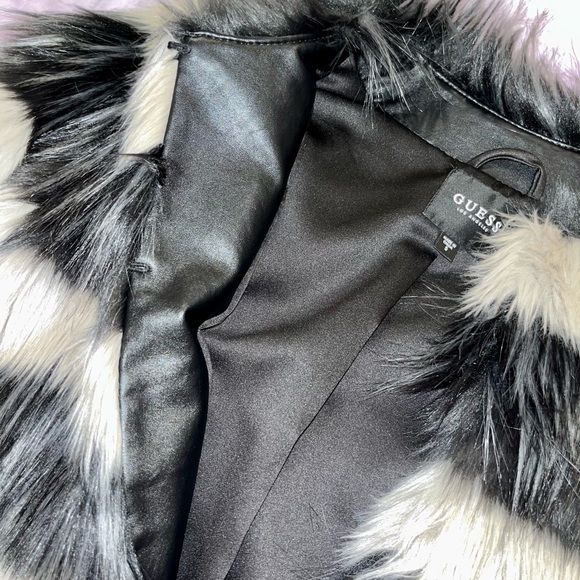 GUESS Faux Fur Coat - Picture 3 of 6